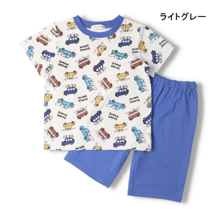 Car/shark pattern short sleeve pajamas