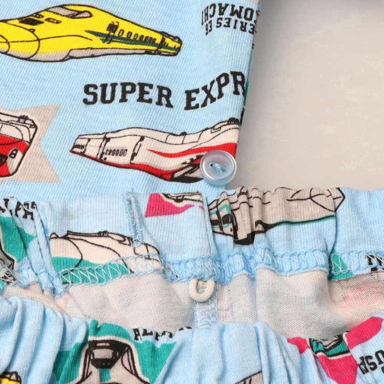 JR Shinkansen train print short-sleeved pajamas