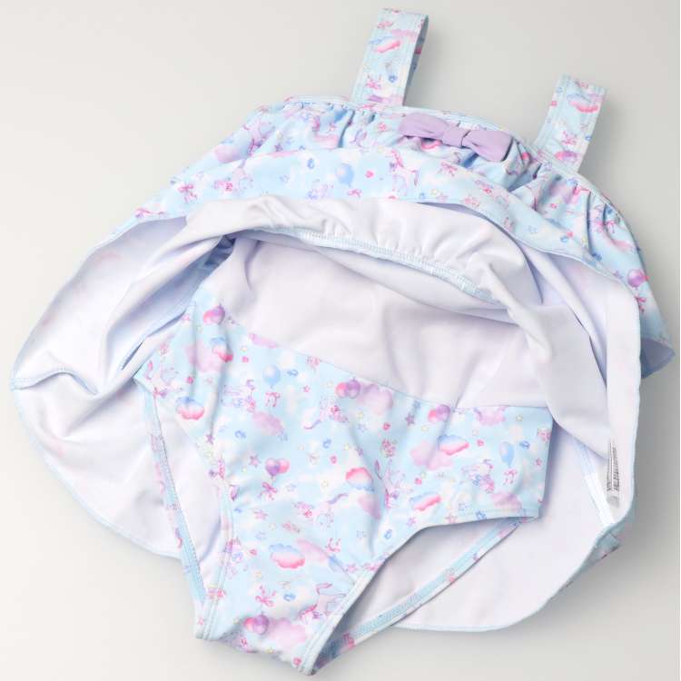 Unicorn print one-piece swimsuit