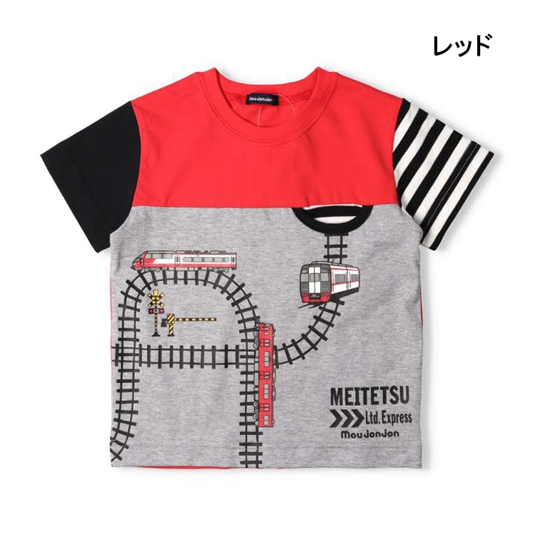Meitetsu train gimmick short-sleeved T-shirt