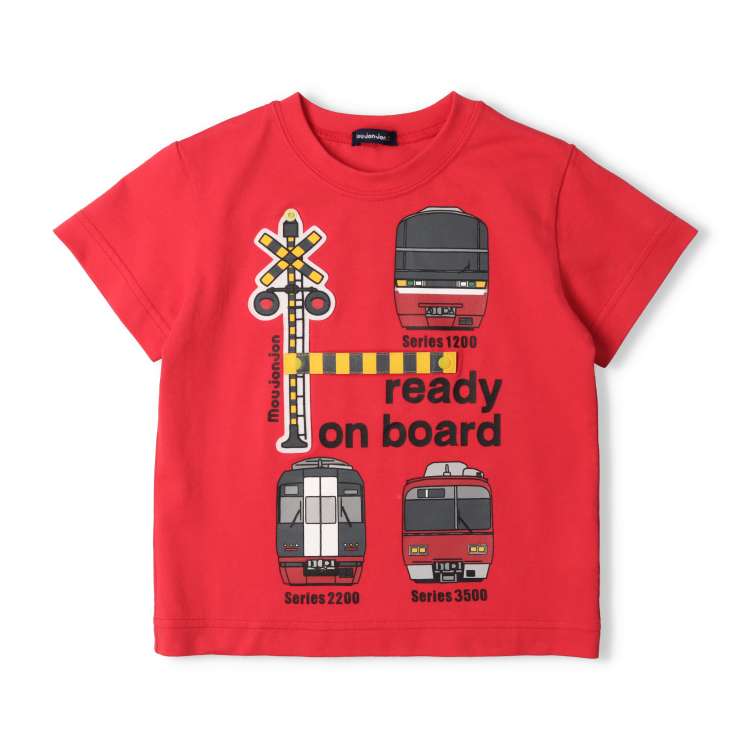 Meitetsu Railway Crossing Machine Print Short Sleeve T-Shirt