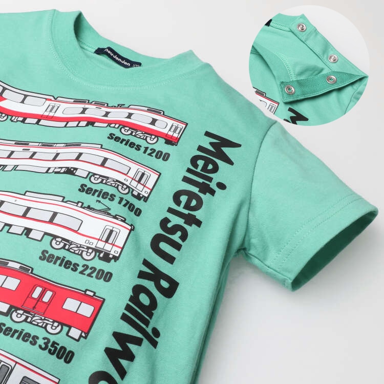 Meitetsu train print short sleeve T-shirt
