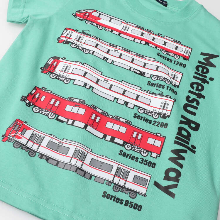名铁火车印花短袖T恤