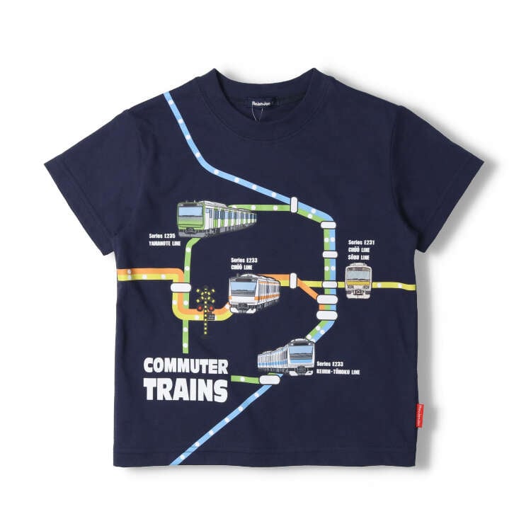 Conventional train route map short sleeve T-shirt