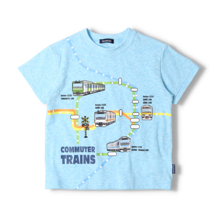 常规火车路线图短袖T恤