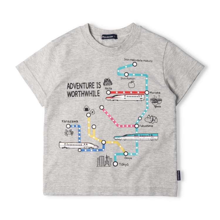 【ネット限定】JR新幹線電車路線図半袖Tシャツ