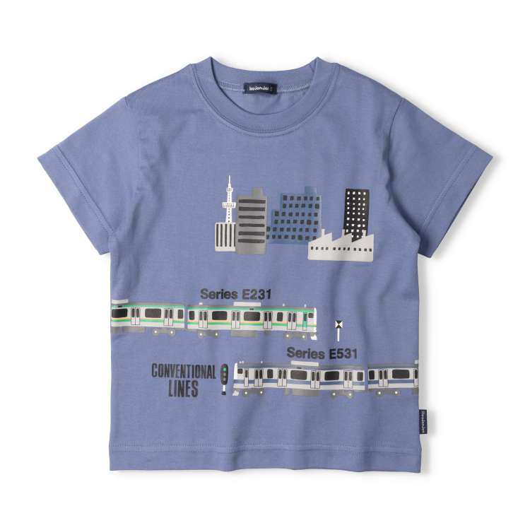 [Online only] JR conventional line train streetscape short-sleeved T-shirt