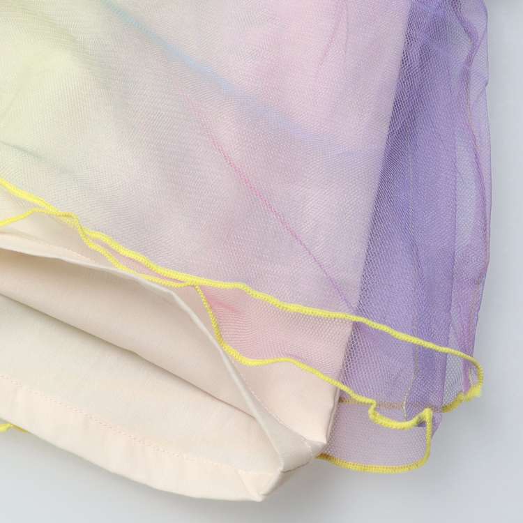 [Online only] Unicorn rainbow tulle short sleeve dress