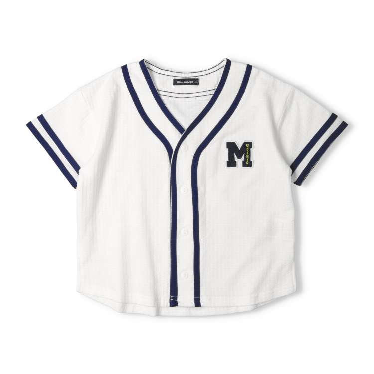 Plaid Jacquard Baseball Short Sleeve Shirt