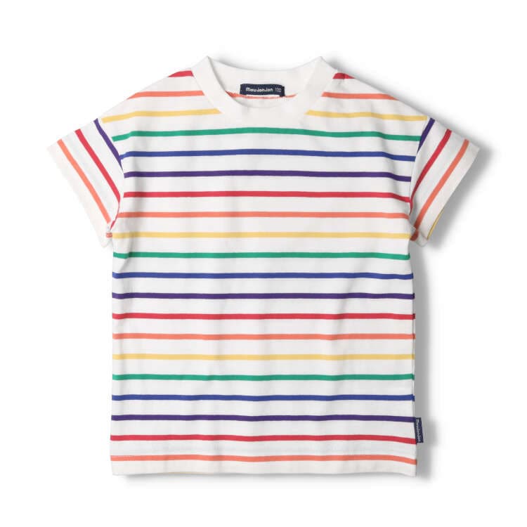 Colorful border short sleeve T-shirt