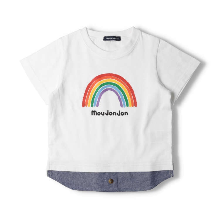 Rainbow print short sleeve T-shirt