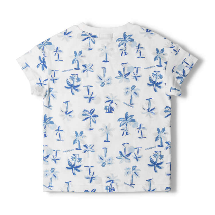 Palm tree pattern short sleeve T-shirt