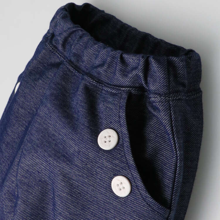 Denim knit six-quarter length marine shorts