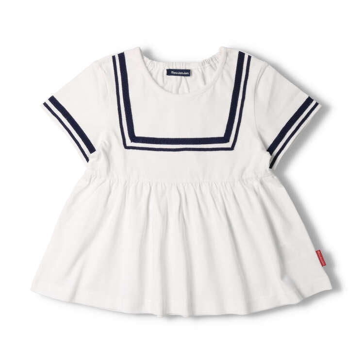 Sailor design short sleeve T-shirt with lines