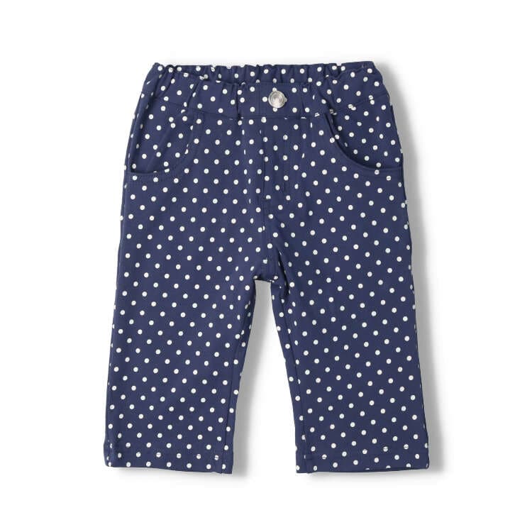 Plain and polka dot pattern 6/8 length shorts