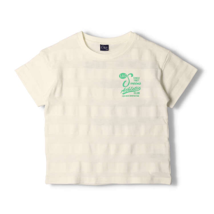 シャドーボ－ダーロゴプリント半袖Tシャツ