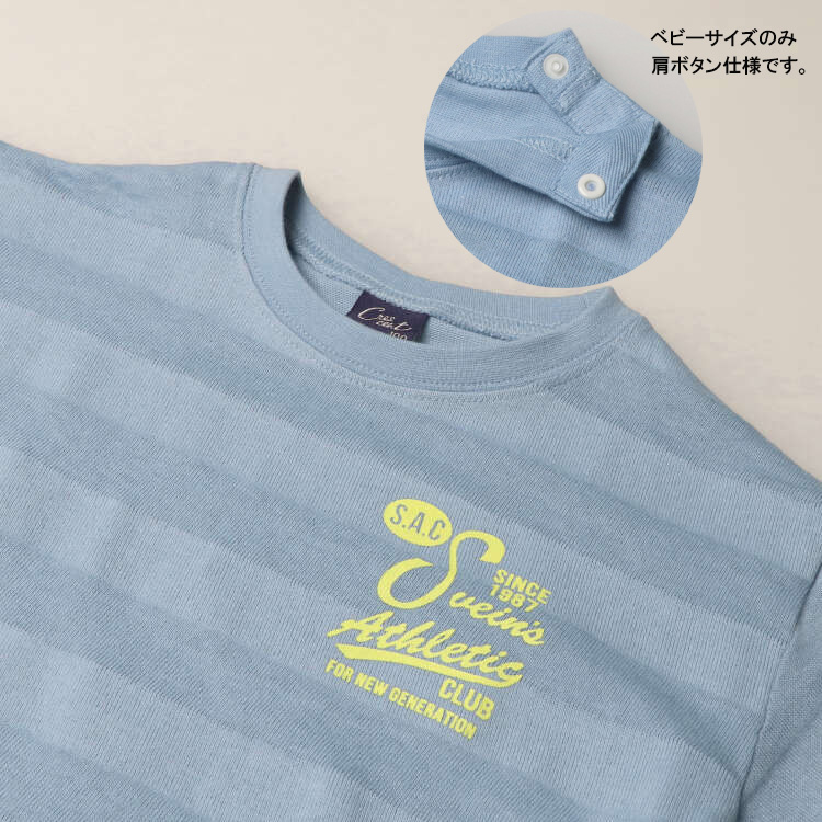 シャドーボ－ダーロゴプリント半袖Tシャツ