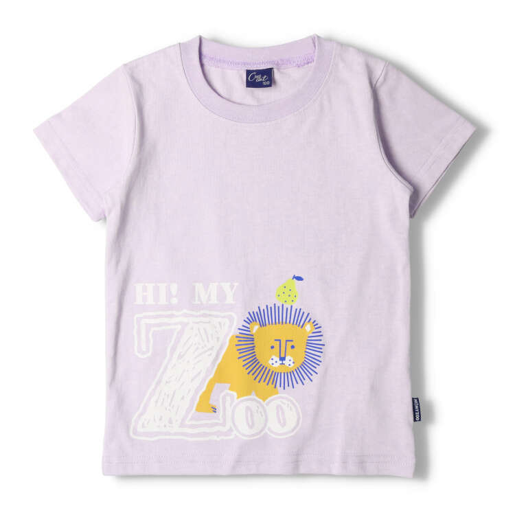[HI! MY ZOO] Lion and elephant print short-sleeved T-shirt
