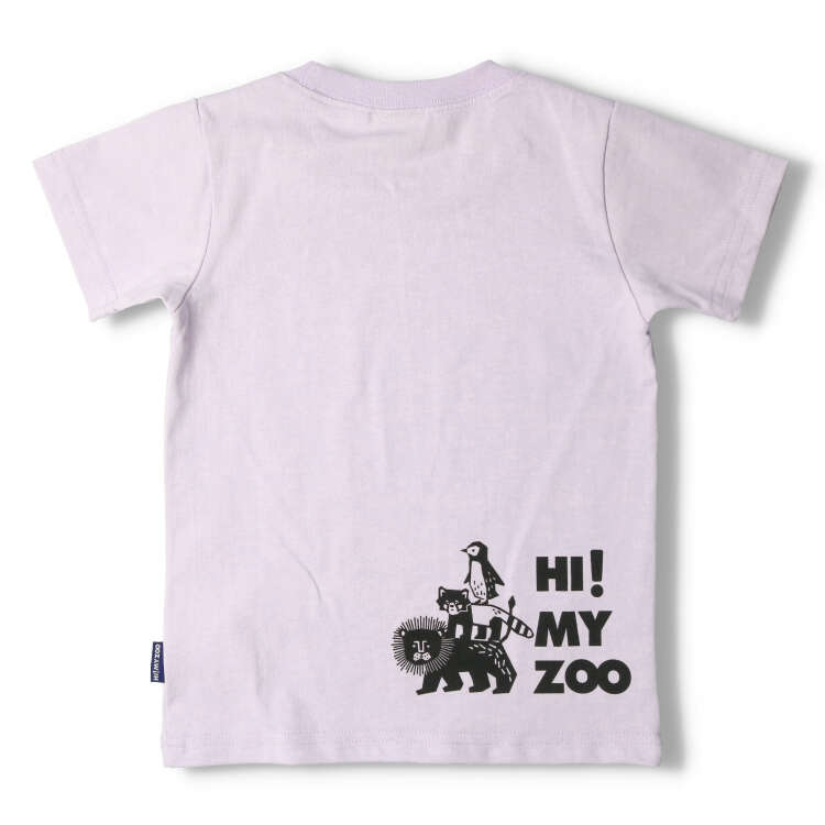 [HI! MY ZOO] Lion and elephant print short-sleeved T-shirt