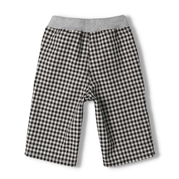 Gingham striped check 6/4 length shorts
