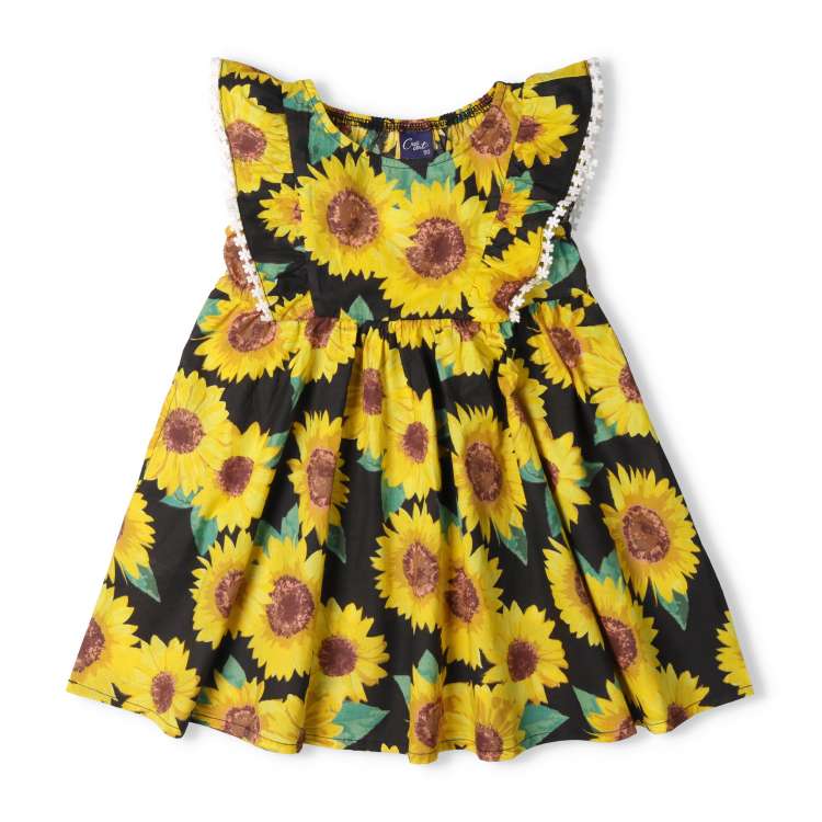 Sunflower print dress