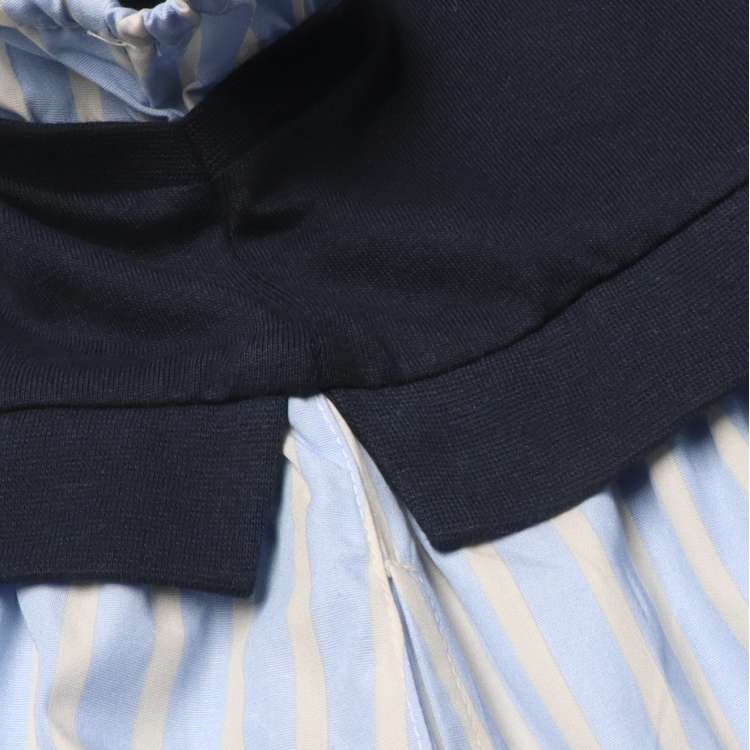 格紋/條紋疊層短袖連身裙