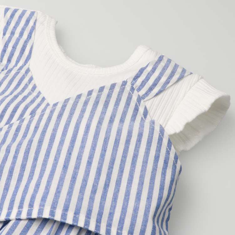 Checked and striped cami T-shirt