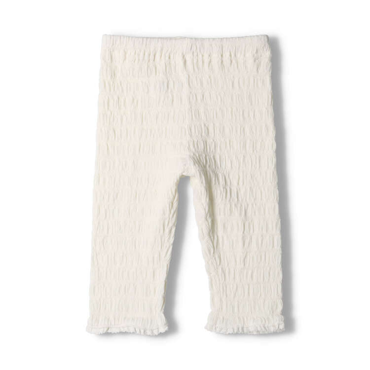 Jacquard 6/8 length leggings (off white, 90cm)