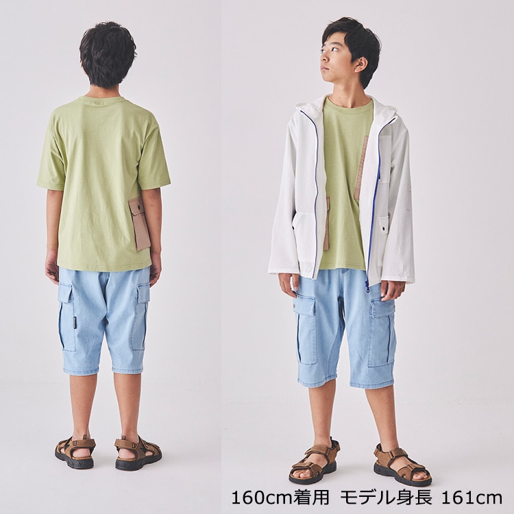 带口袋短袖T恤（140cm-160cm）