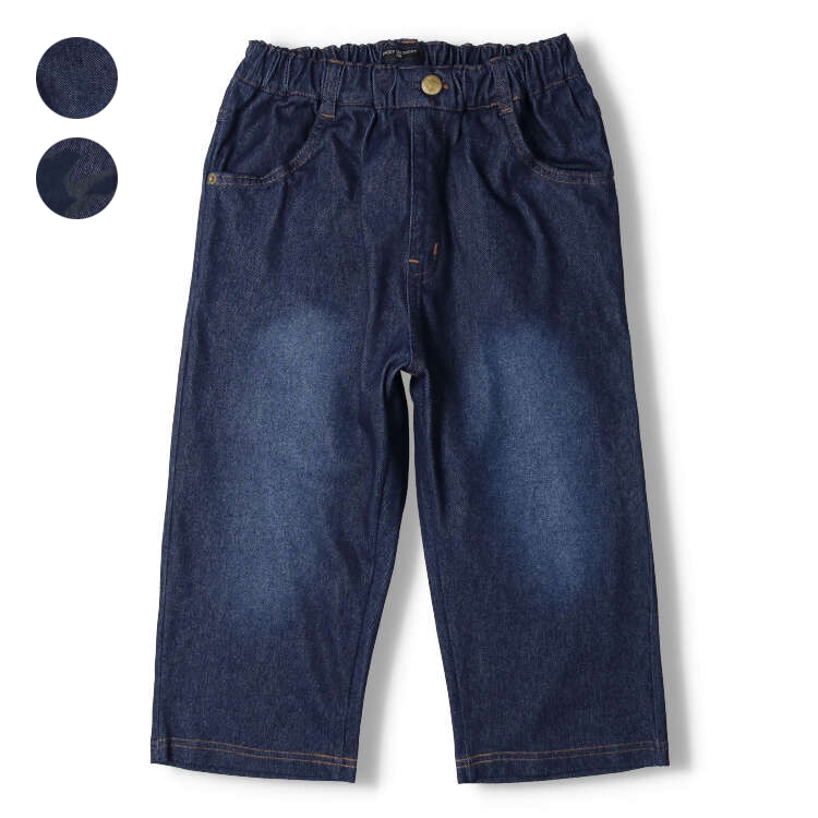素色/迷彩圖案牛仔針織短褲(140cm-160cm)(素色,160cm)