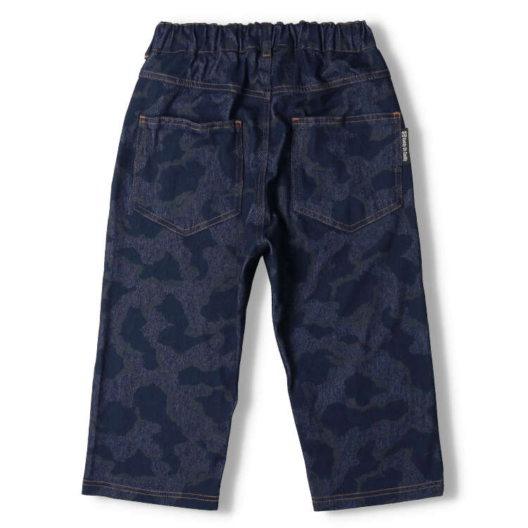 Plain/camouflage pattern denim knit shorts (140cm-160cm)
