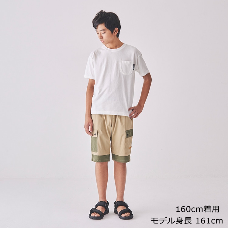 Bicolor nylon 5/8 length shorts (140cm-160cm)