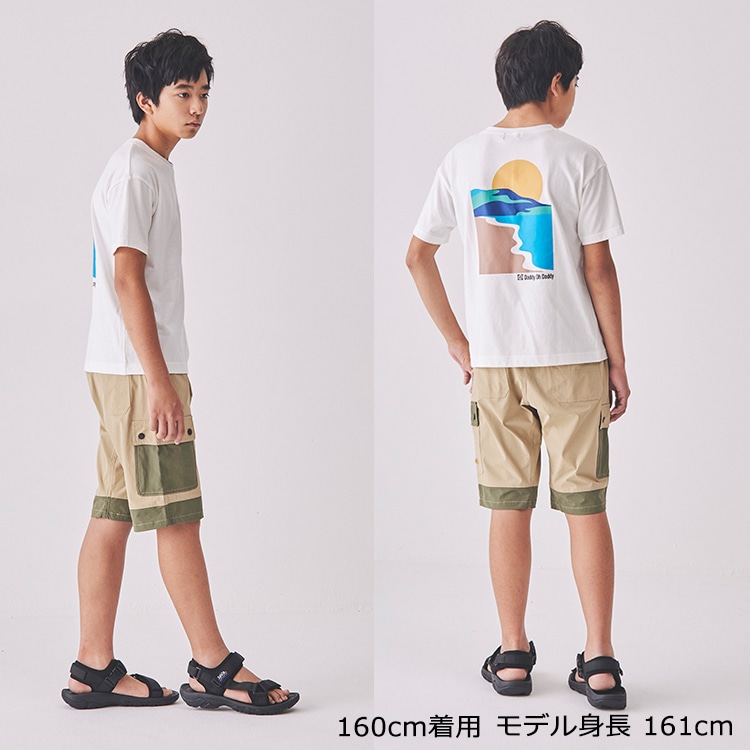 雙色尼龍半身短褲（140cm-160cm）