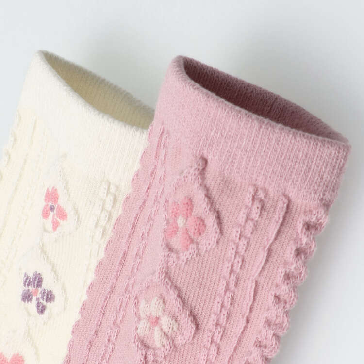 花浮針織圓襪