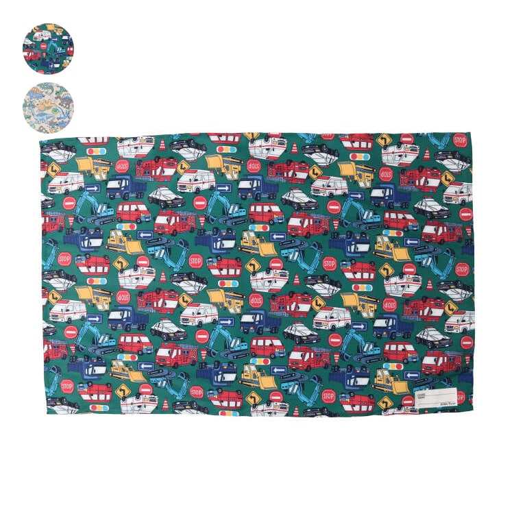 Working car/dinosaur all over pattern placemat (working car, FREE)