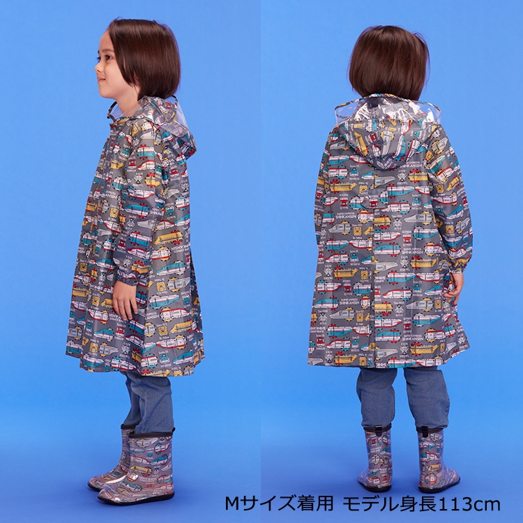 JR Shinkansen train pattern raincoat