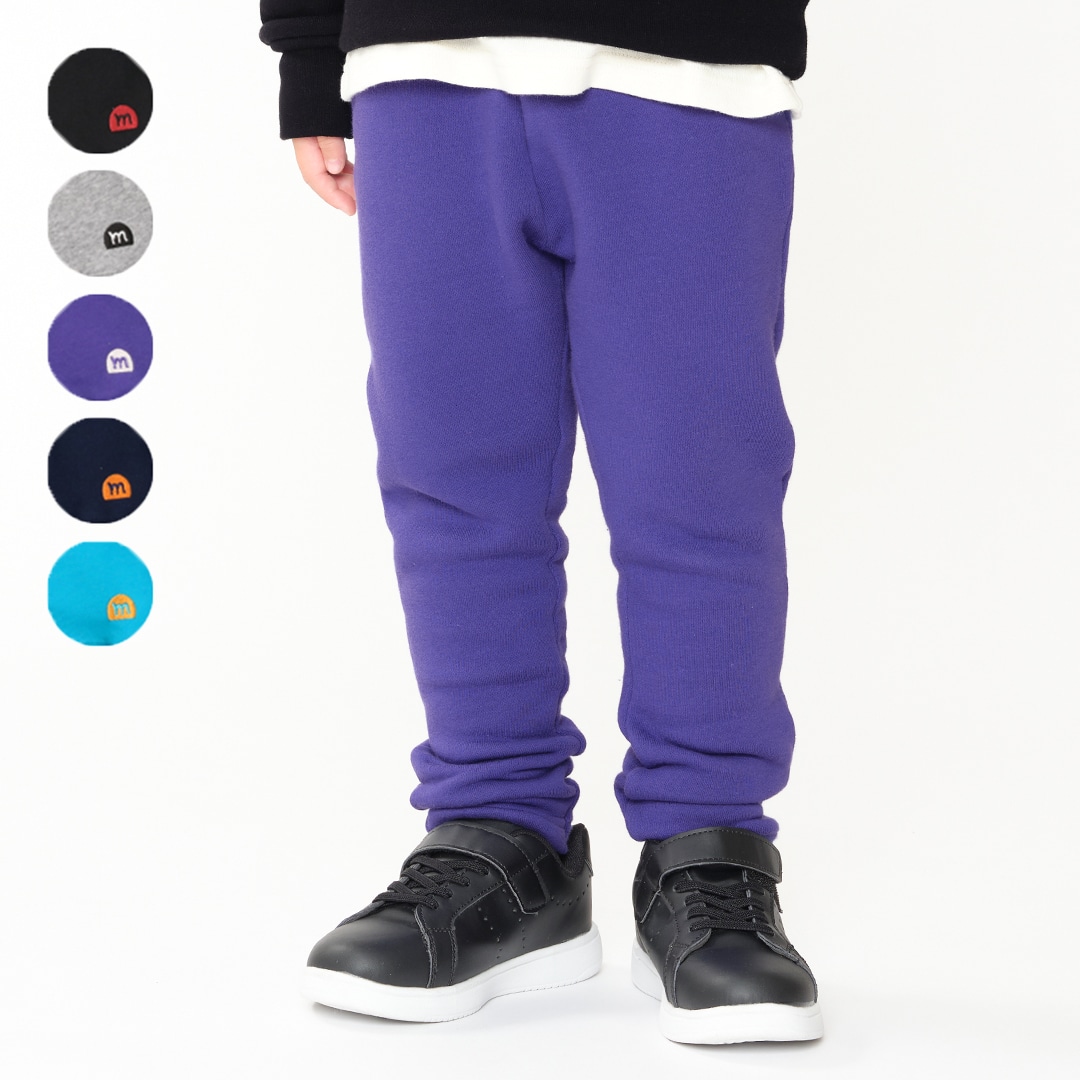 [Online only] Plain long pants with fluffy brushed lining