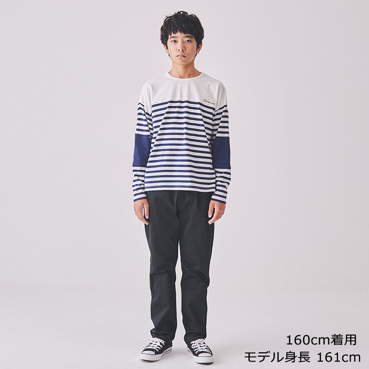ボーダー切替Tシャツ(140cm-160cm)