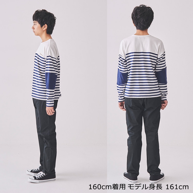 *ボーダー切替Tシャツ(140cm-160cm)
