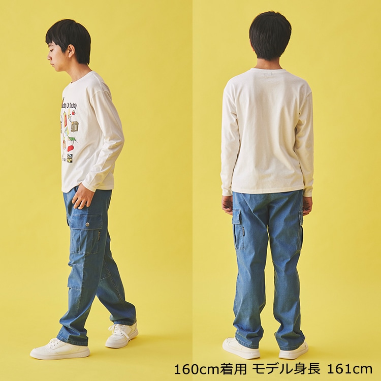 牛仔工裝褲（140cm-160cm）