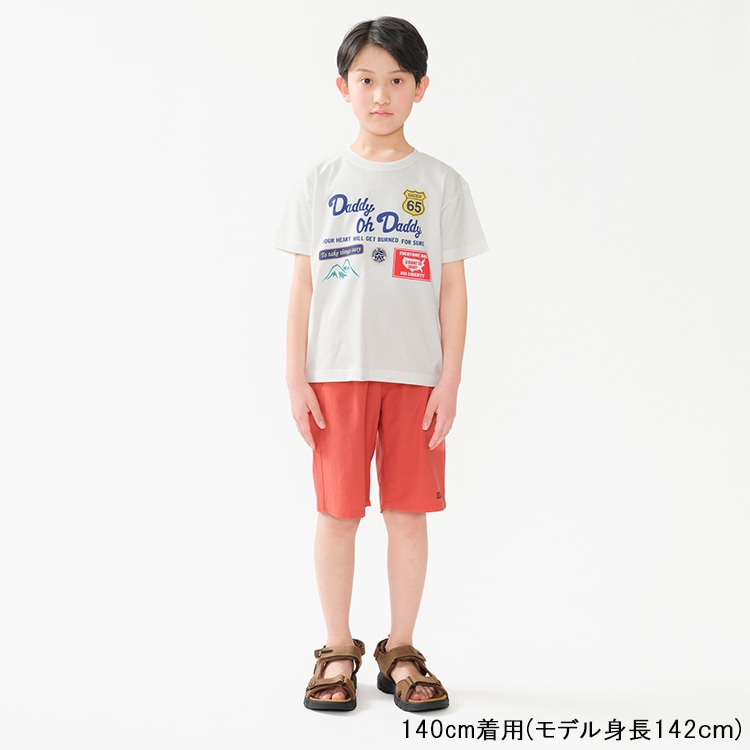 コットンクロス無地5分丈ハーフパンツ(140-160cm) | 子供服 コットンクロス無地5分丈ハーフパンツ(140-160cm) | 子供服