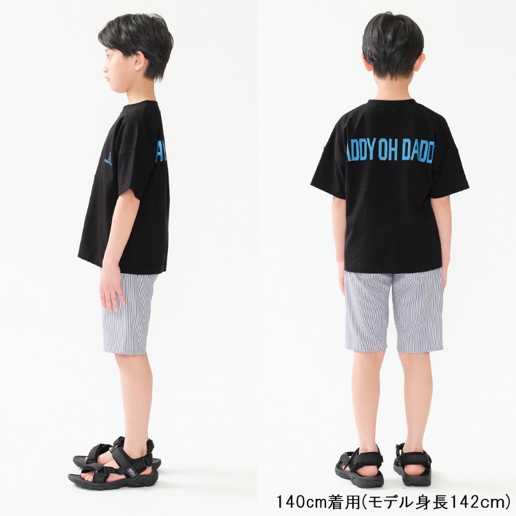 サッカーストライプ5分丈ハーフパンツ(140-160cm) | 子供服 サッカーストライプ5分丈ハーフパンツ(140-160cm) | 子供服