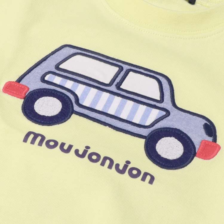 車アップリケ長袖Ｔシャツ・ロンT