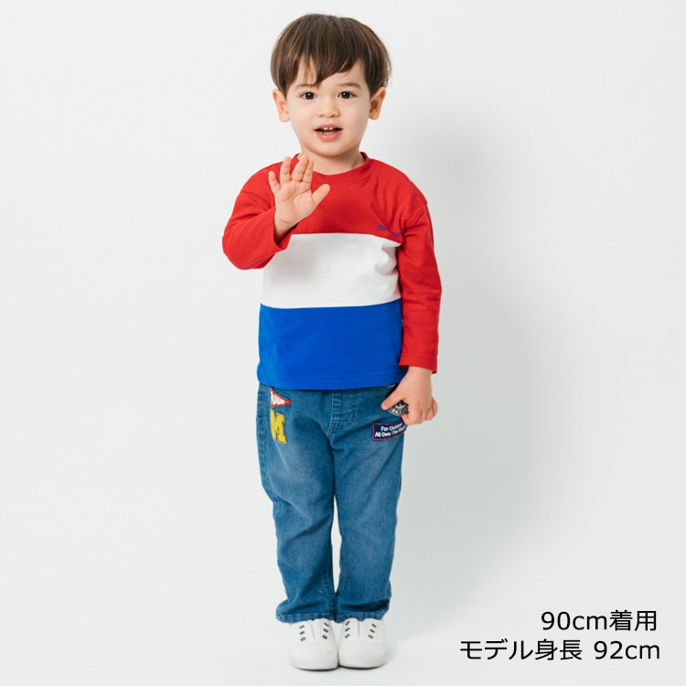 ワッペン付きデニムパンツ | 子供服・ベビー服の通販はこどもの