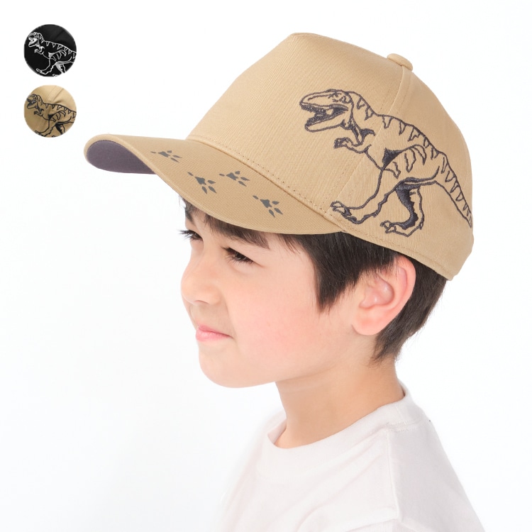 恐龙刺绣斜纹布帽子