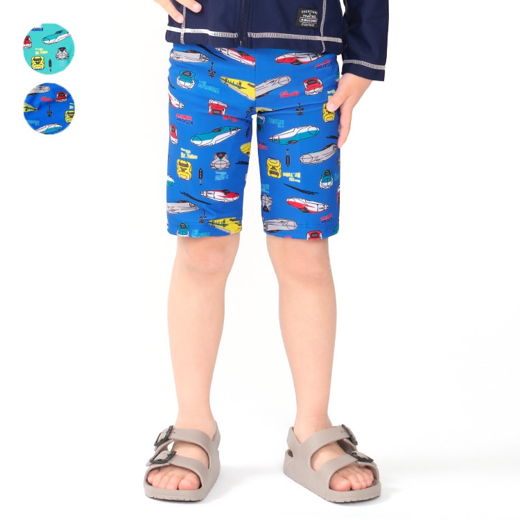JR新干线列车图案泳裤/泳衣（蓝色，110cm）
