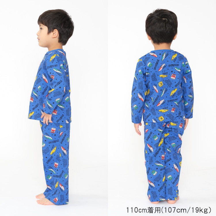 JR Shinkansen train print long sleeve pajamas