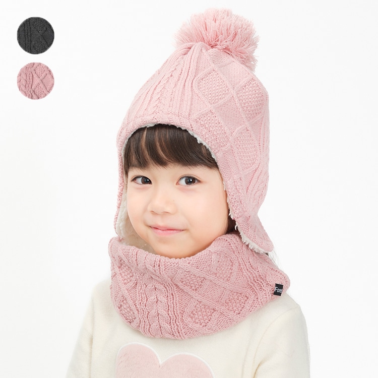 Cable knit snood/neck warmer