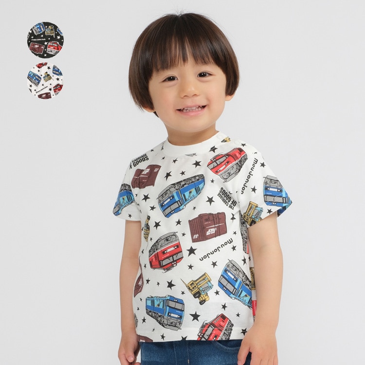 JR freight train pattern short sleeve T-shirt