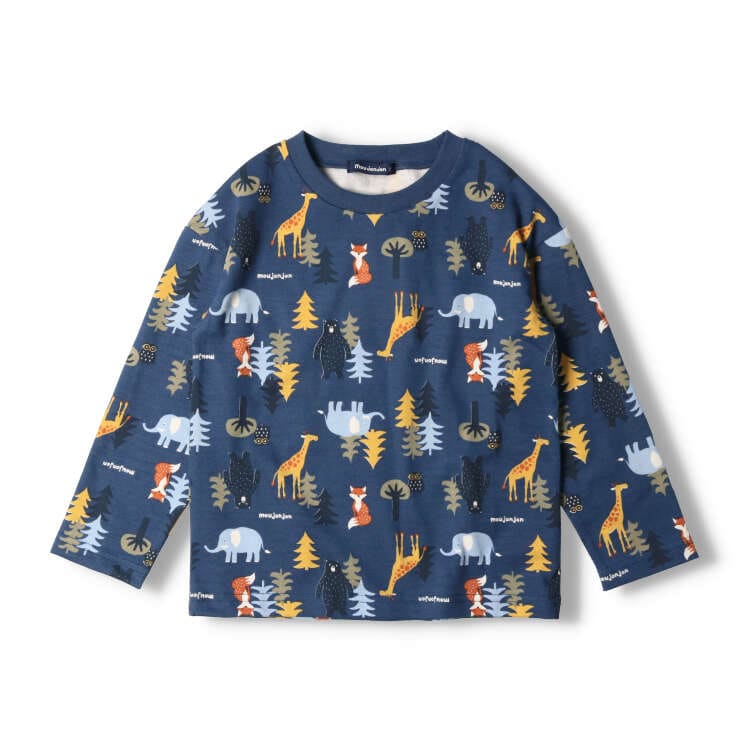 [Online only] Animal pattern long sleeve T-shirt